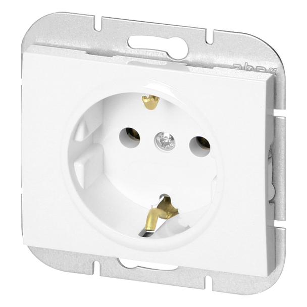 Gniazdo pojedyncze podtynkowe 2P+Z Schuko Onyx, 16A, 250V, PT-17O, biały