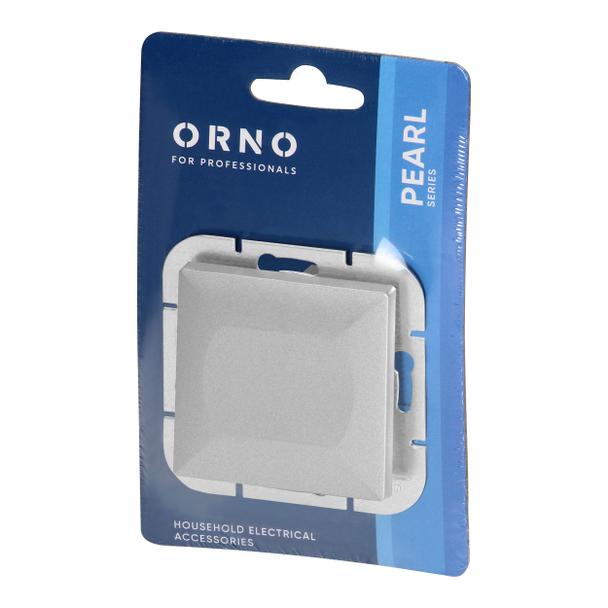 Łącznik podtynkowy jednobiegunowy Pearl, 10A, 250V, WP-1P, srebrny