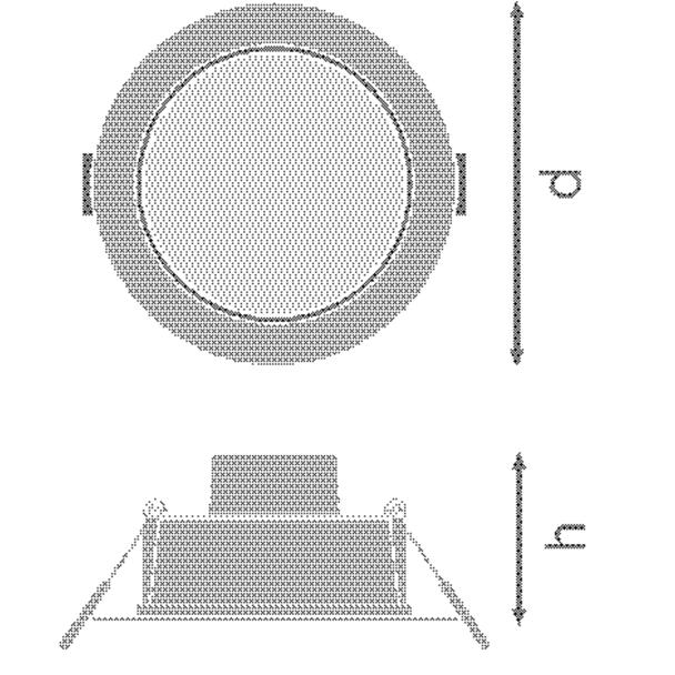 Oprawa DOWNLIGHT IP44 DN 90 4W 865 WT