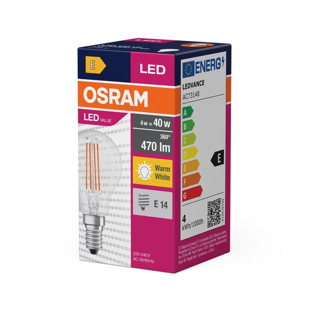 Lampa LED VALUE Classic B40 non-dim plastik 4W 827 E14