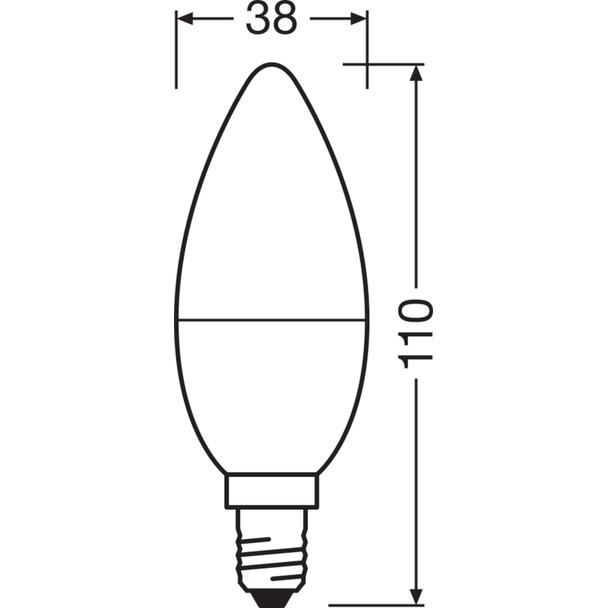 Lampa LED VALUE Classic B60 non-dim plastik 7W 865 E14