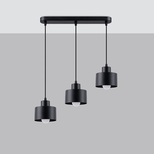 Sollux Lampa wisząca SAVAR 3 czarna SL.1133