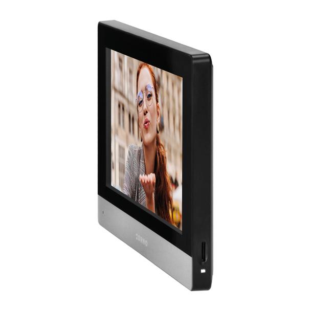 CERES Full HD, zestaw wideodomofonowy, bezsłuchawkowy, monitor dotykowy 8" LCD, z gniazdem na kartę