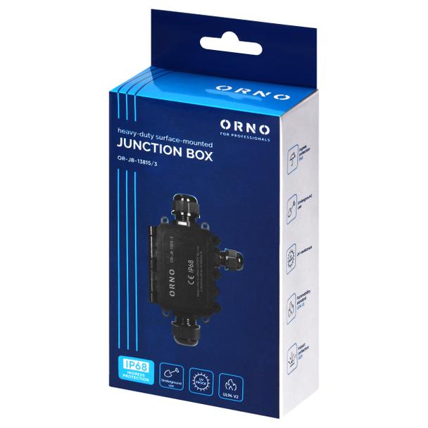 Puszka natynkowy HD IP68, 0,5-6,0mm2 ,2 dławnice M20, 1 dławnica M16