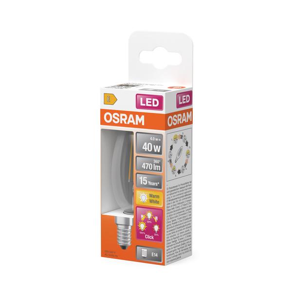 Lampa LED STAR+ CL P40 DIM Duo Click FILAMENT 4W 827 E14