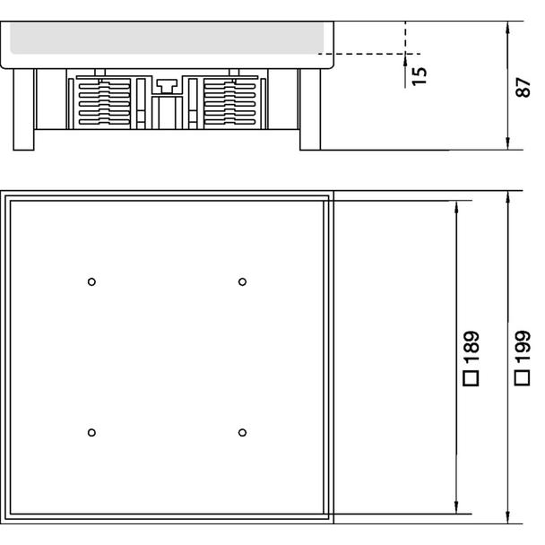 tehalit.VE-EE Pokrywa pełna IP54 20kN EKSQ06 200X200 15mm stal nierdzewna