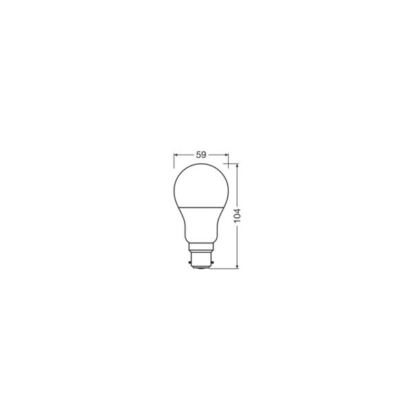 BASE CL A60 8,5W 827 230V FR B22D FS4 LEDVANCE