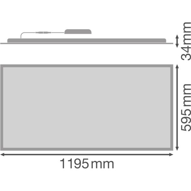 Oprawa PANEL COMPACT 1200x600 V 53W 840 U19 DALI