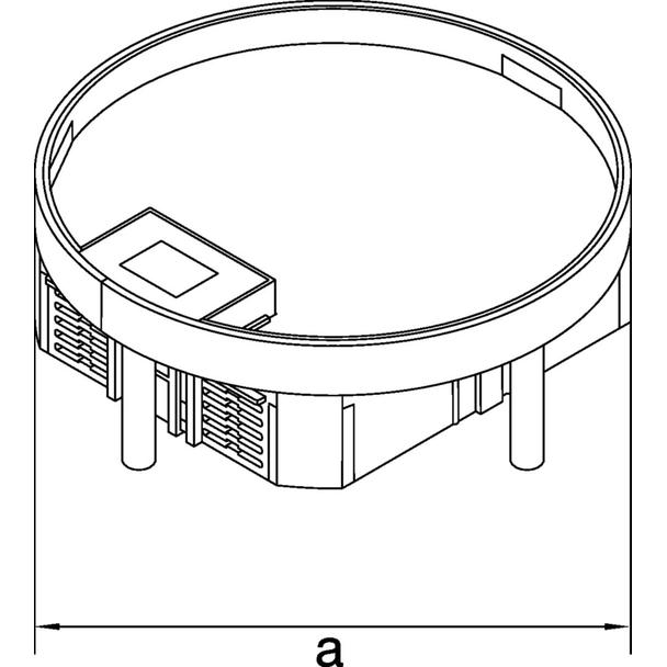tehalit.VE-EE Pokrywa uchylna IP30 5kN EKR12 fi306 15mm stal nierdzewna