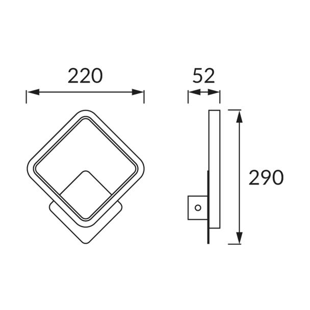Oprawa dekoracyjna EMMA LED D 12W BLACK NW