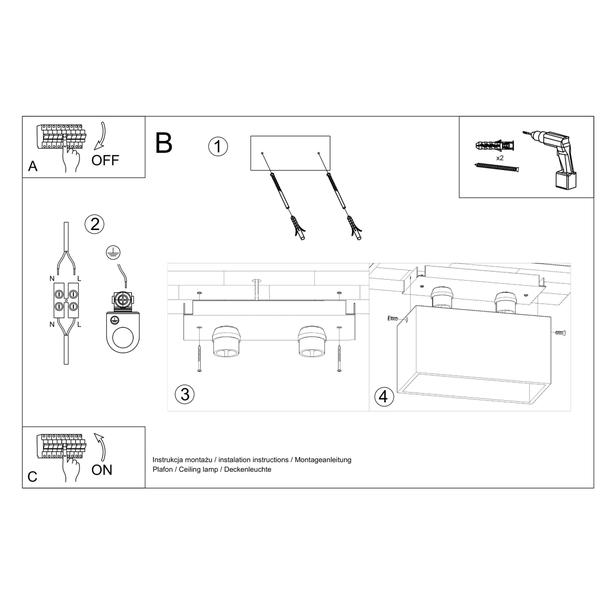 Sollux Plafon QUAD MAXI biały SL.0380