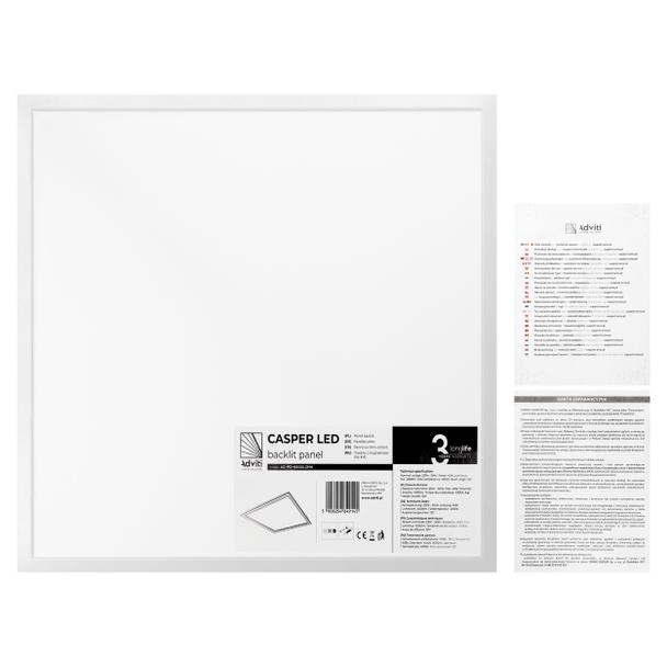 CASPER LED 40W panel typu backlit, 4000lm, IP20, 4000K