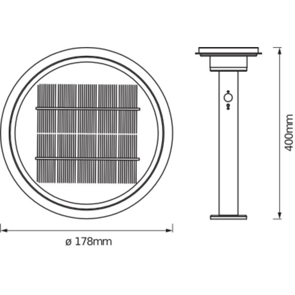 ENDURA STYLE SOL 2CIRCLE40CM6WBK LEDV Oprawa zewnętrzna