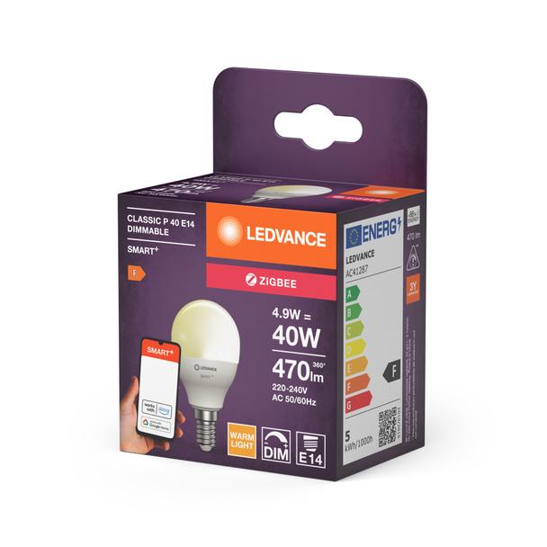 SMART+ ZB CL P Frosted DIM 40 yes 4,9W E14 LEDVANCE