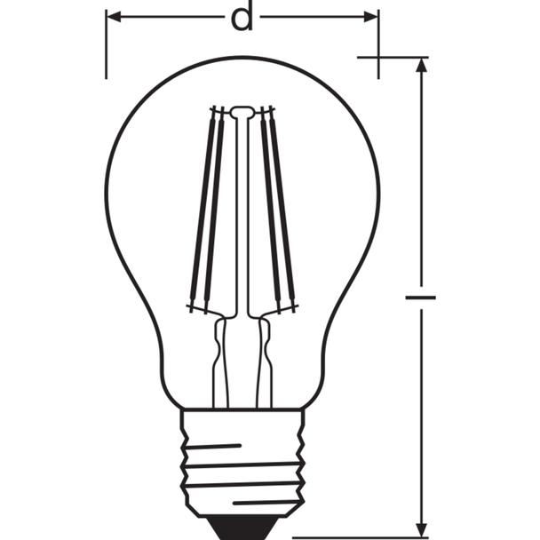 Lampa LED Vintage 1906 CL A Filament szkło przezroczyste GOLD 35 non-dim 4W 824 E27