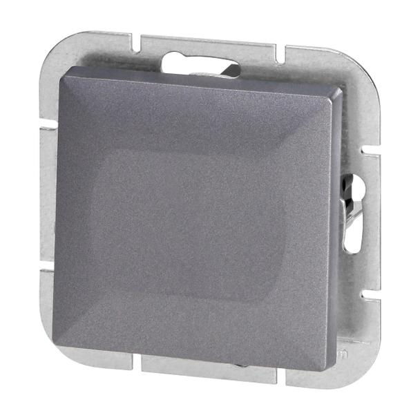 Łącznik krzyżowy podtynkowy Pearl, 10A, 250V, WP-8P, antracyt