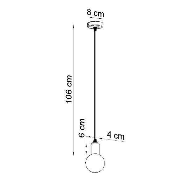 Sollux Lampa wisząca EDISON czarna SL.0152