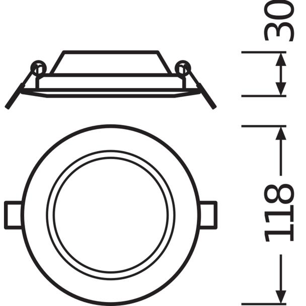 Oprawa DOWNLIGHT SLIM DN105 6W 6500K WT IP20