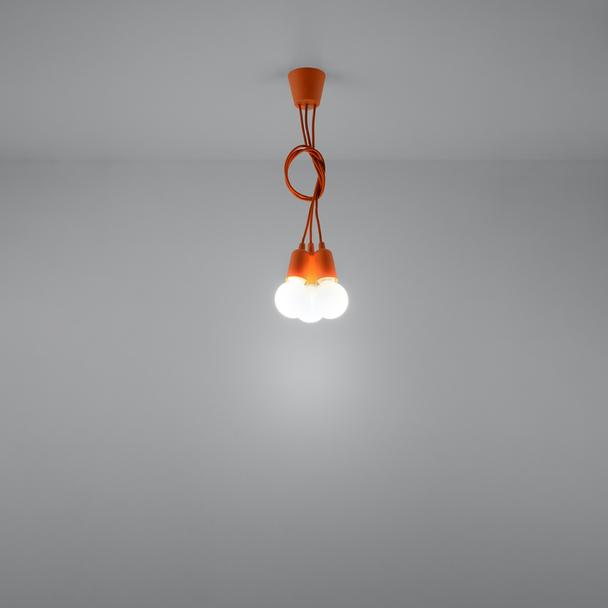 Sollux Lampa wisząca DIEGO 3 pomarańczowy SL.0585