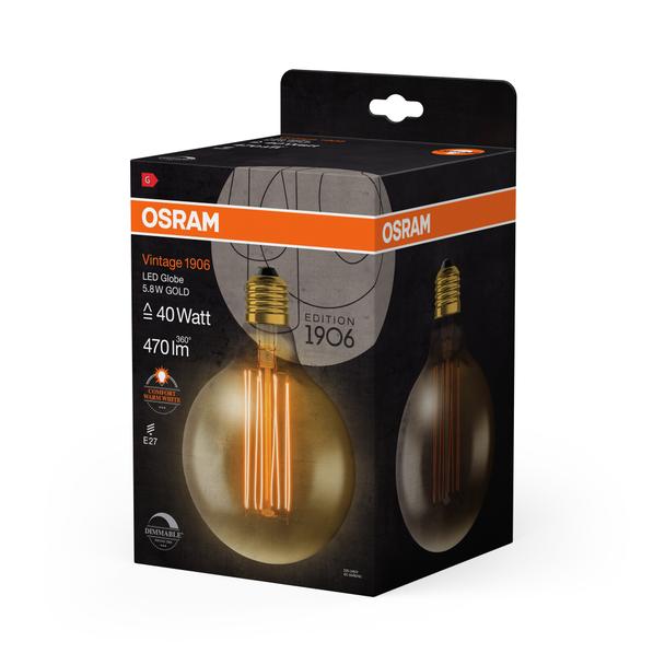 Lampa LED Vintage 1906 GOLD 125 dim 5,8W/822 E27