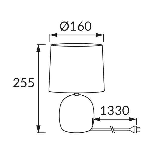 Lampka stołowa ATENA E14 C WHITE