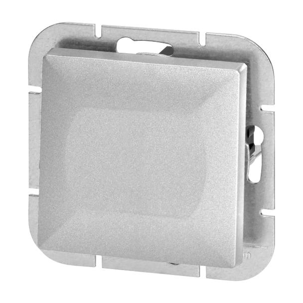 Łącznik podtynkowy jednobiegunowy Pearl, 10A, 250V, WP-1P, srebrny