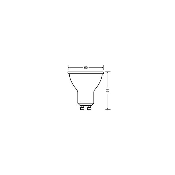 Lampa LED VALUE PAR16 50 90 4,5W/865 230V GU10 BK