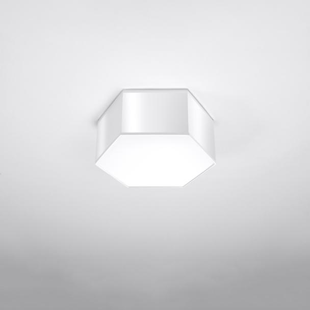 Lampa plafon sześciokątny biały SUNDE 13 SOLLUX