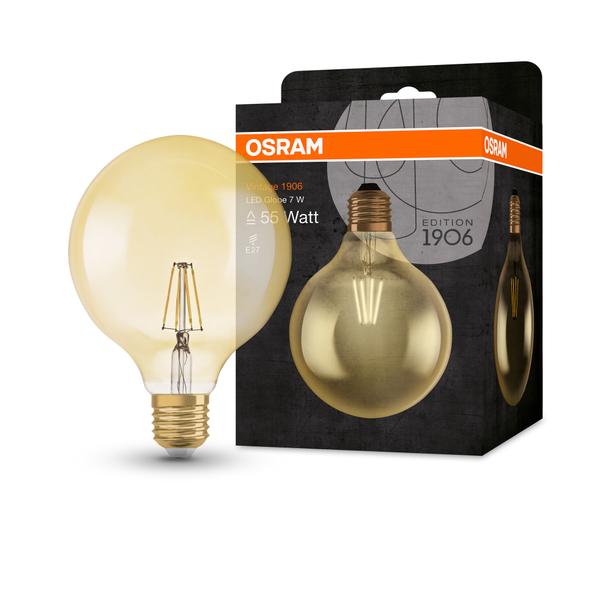 Żarówka LED Vintage 1906 LED CL GLOBE125 FIL GOLD 55 non-dim 6,5W/825 E27 4058075809406