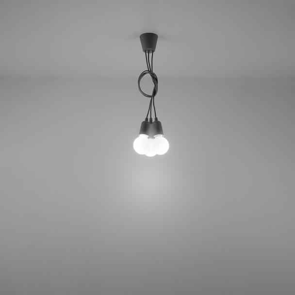 Sollux Lampa wisząca DIEGO 3 szara SL.0576