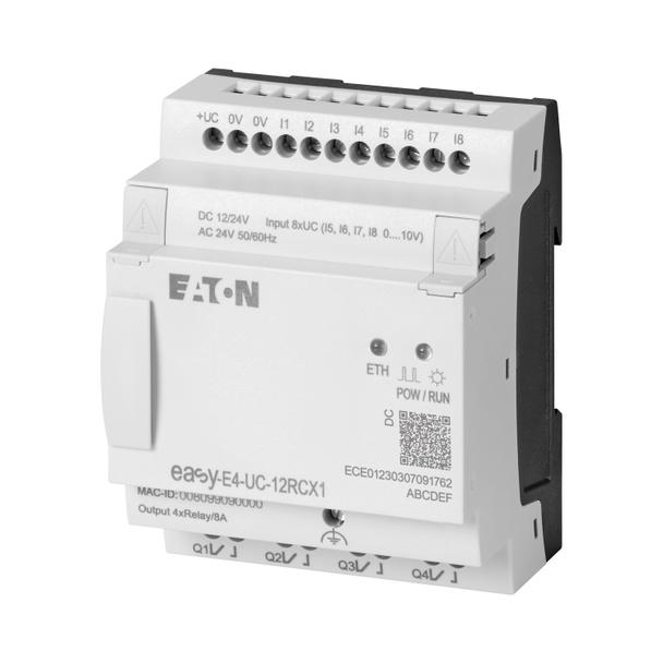 EASY-E4-UC-12RCX1 easyE4 12-24VDC 24VAC 8DI(4AI) 4DO-R bez wyświetlacza 197212 EATON