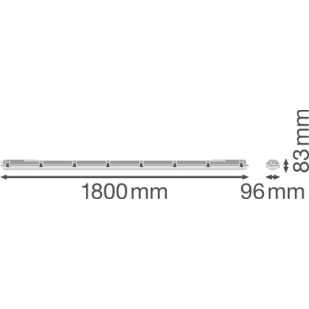 Oprawa hermetyczna LED DAMP PROOF VALUE 1800 70 W 4000 K IP65 4058075300989 LEDVANCE