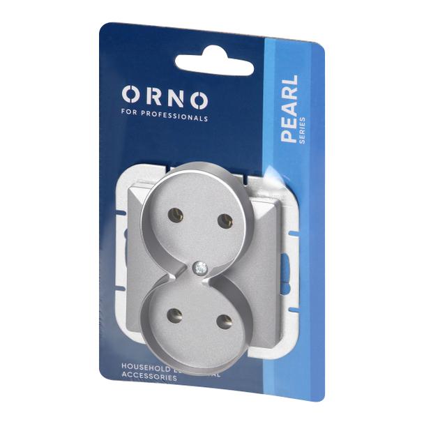 Gniazdo podwójne podtynkowe 2x2P+Z Pearl, 16A, 250V, PT-6 PR, antracyt