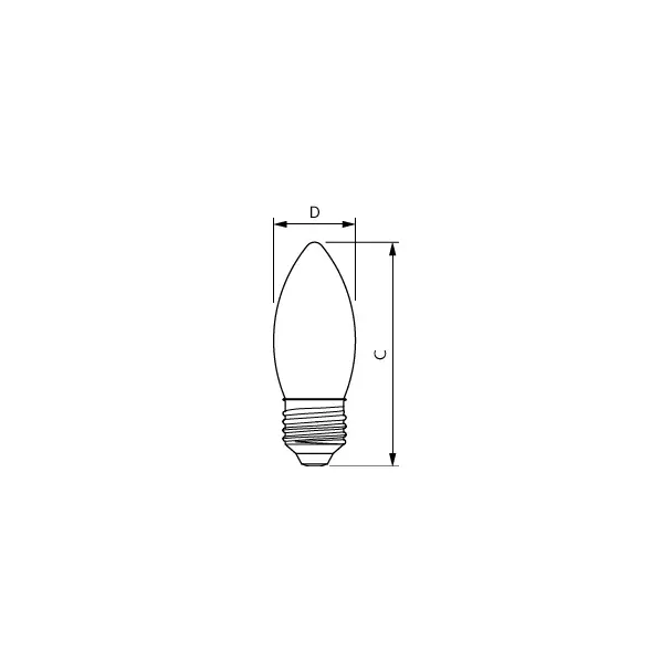 Żarówka LED świeczka 3,4W=40W 470lm 2700K 3,4-40W E27 927 B35 5 lat gw. PHILIPS