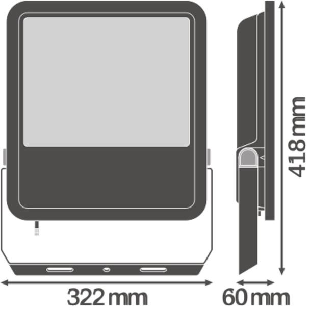 Naświetlacz FLOOD LED PERFORMANCE 165W 6500K SYM 100 black