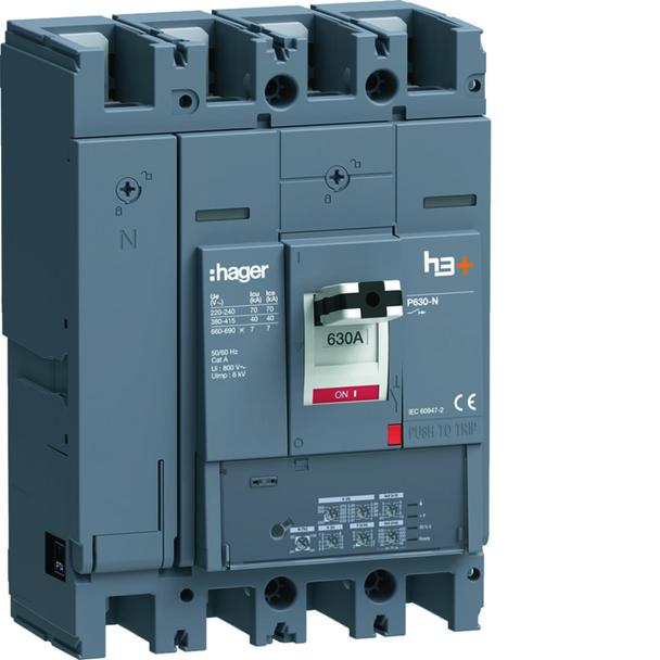 MCCB Wyłącznik mocy h3+ P630 LSI 4x630A 40kA HNW631JR HAGER