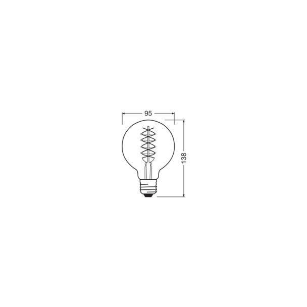 Lampa LED Vintage 1906 GOLD 95 dim 4,8W/822 szkło przezroczyste E27