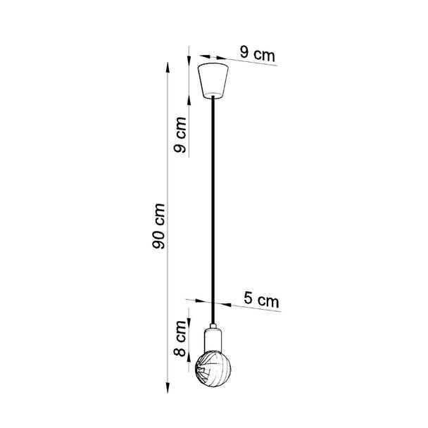 Sollux Lampa wisząca DIEGO 1 czarna SL.0572