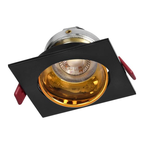 FONDI SC ramka dekoracyjna oprawy punktowej, MR16/GU10 max. 50W, kwadrat, stała, aluminiowa, czarno-