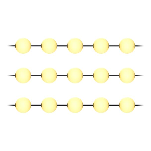 Girlanda oświetleniowa, 15 x 1W, 15 x 60lm, 2500K, 10,5m
