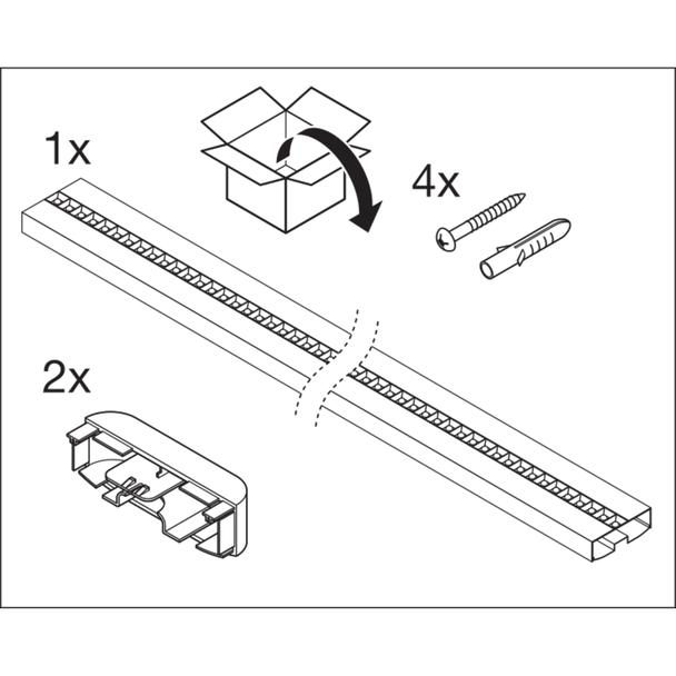 Oprawa liniowa z bezpośrednim i pośrednim rozsyłem światła LINEAR IndiviLED DIRECT 1500 25W/3000K