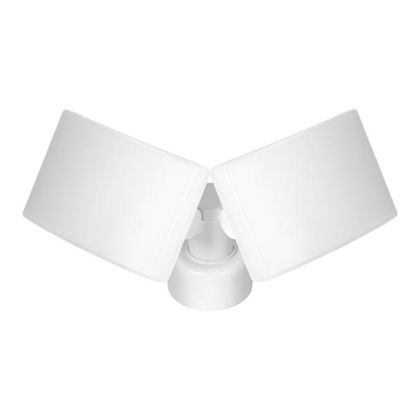 TOS DUO LED 2x20W podwójny naświetlacz ogrodowy z PIR, 2x1600lm, IP65, 4000K, PC, biały