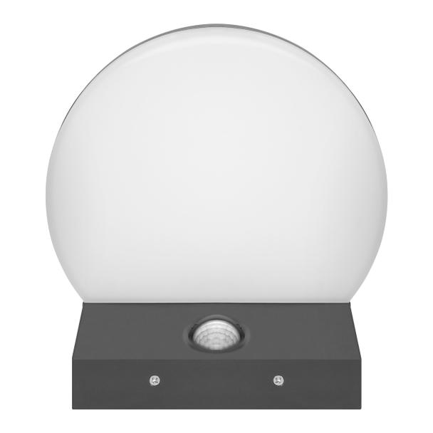 ASPEN LED 15W, oprawa ogrodowa z czujnikiem ruchu PIR, 1300lm, IP65, 4000K, szara