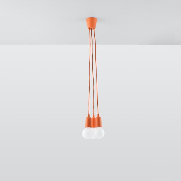 Sollux Lampa wisząca DIEGO 3 pomarańczowy SL.0585