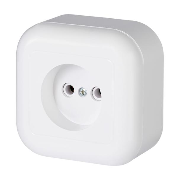Gniazdo pojedyncze natynkowe 2p 16A, 250V, FAN, biały
