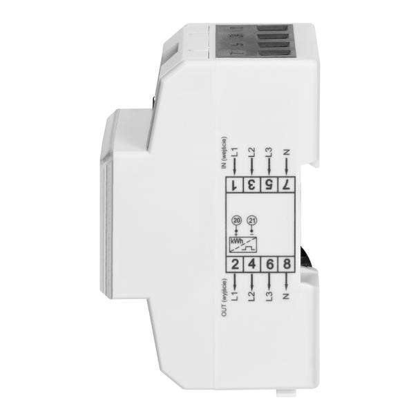 3-fazowy licznik energii elektrycznej, 80A, MID, 3 moduły, DIN TH-35mm