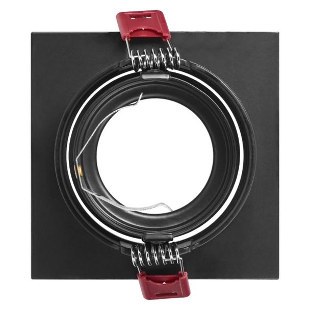 FONDI SC ramka dekoracyjna oprawy punktowej, MR16/GU10 max. 50W, kwadrat, stała, aluminiowa, czarno-