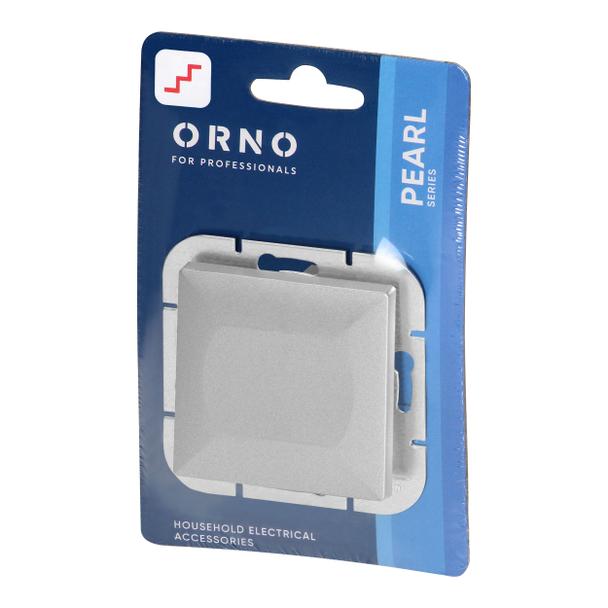 Łącznik podtynkowy schodowy Pearl, 10A, 250V, WP-5P, srebrny OR-OE-7702/G ORNO