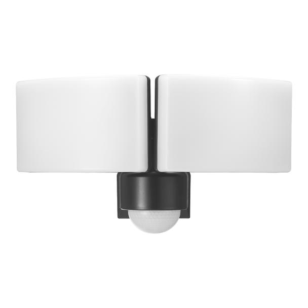 TOS DUO LED 2x20W podwójny naświetlacz ogrodowy z PIR, 2x1600lm, IP65, 4000K, PC, szary