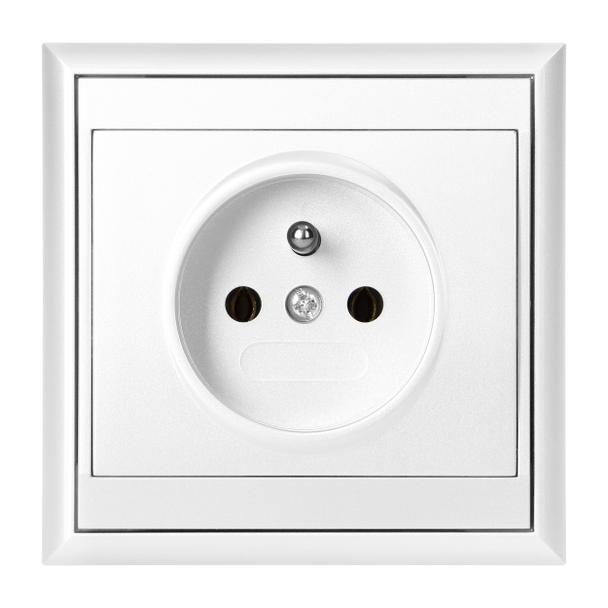 Gniazdo pojedyncze podtynkowe 2P+Z Luna, 16A, 250V, PT-16L, biały